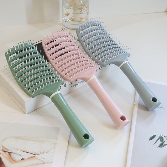 Fluffy Rib-Shaped Curved High-Crown Hair Care Top Large Curved Comb for Women and Men Curly Hair Hairdressing Wide-Tooth Smoothing Massage - image 1