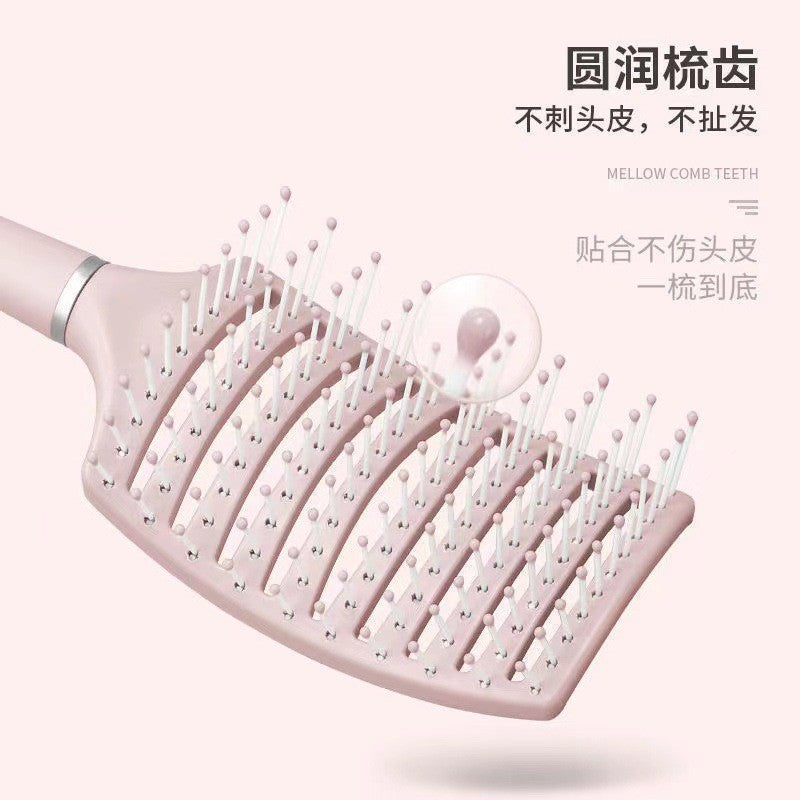 Fluffy Rib-Shaped Curved High-Crown Hair Care Top Large Curved Comb for Women and Men Curly Hair Hairdressing Wide-Tooth Smoothing Massage - image 2