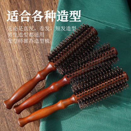 Curly hair comb pig mane fluffy comb curly hair barber comb more and more curly hair stylist special styling electric roll comb - image 2