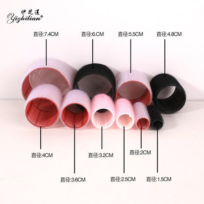 Ezhilian curling roller hair root fluffy curly hair air bangs roll self-adhesive hair roll hook and loop non-ironing multi-size - image 3