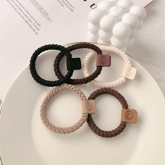 High Elastic Foundation bold smiley face rubber band hair accessories girl balls hair tie hair ring hair rope all-match hair accessories - image 1