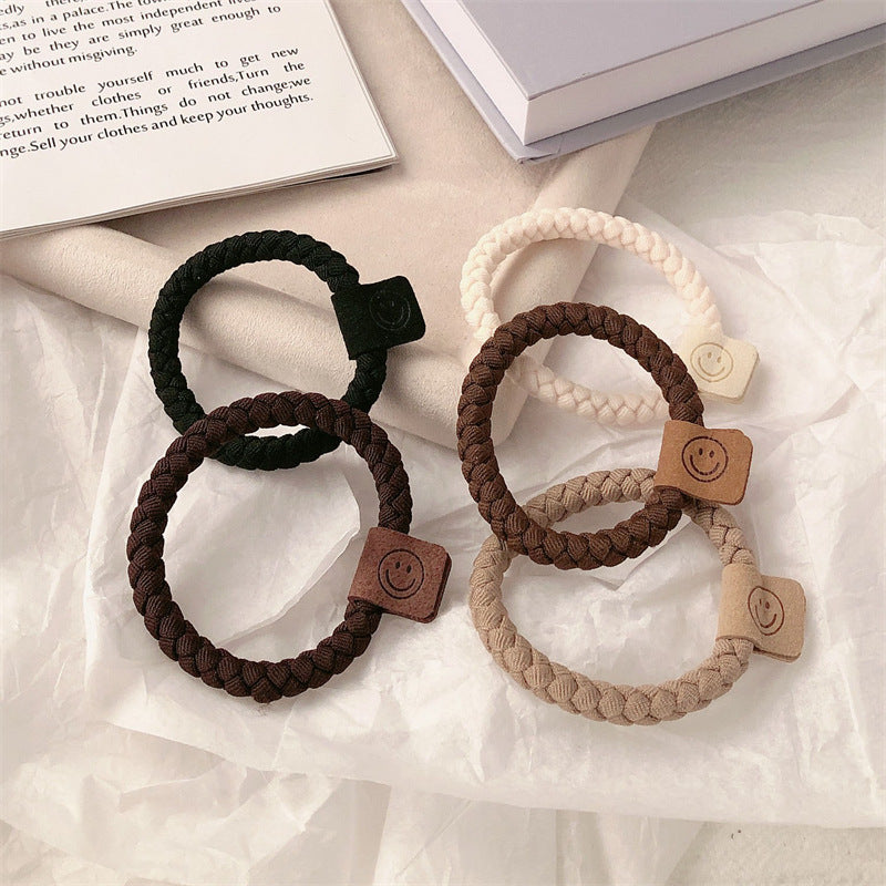 High Elastic Foundation bold smiley face rubber band hair accessories girl balls hair tie hair ring hair rope all-match hair accessories - image 2