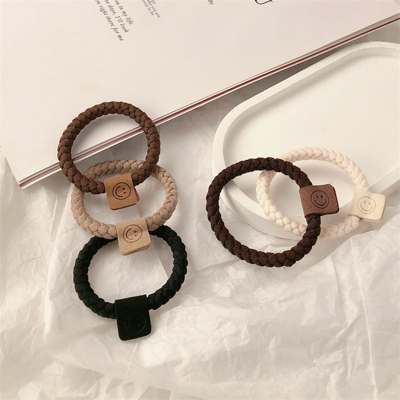 High Elastic Foundation bold smiley face rubber band hair accessories girl balls hair tie hair ring hair rope all-match hair accessories - image 3