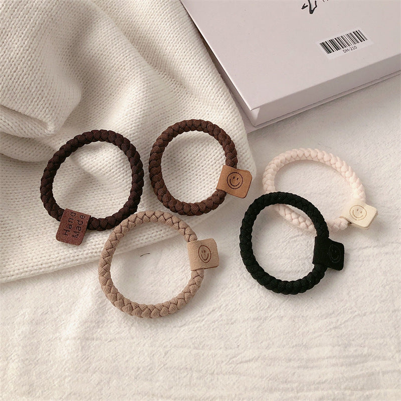 High Elastic Foundation bold smiley face rubber band hair accessories girl balls hair tie hair ring hair rope all-match hair accessories - image 4