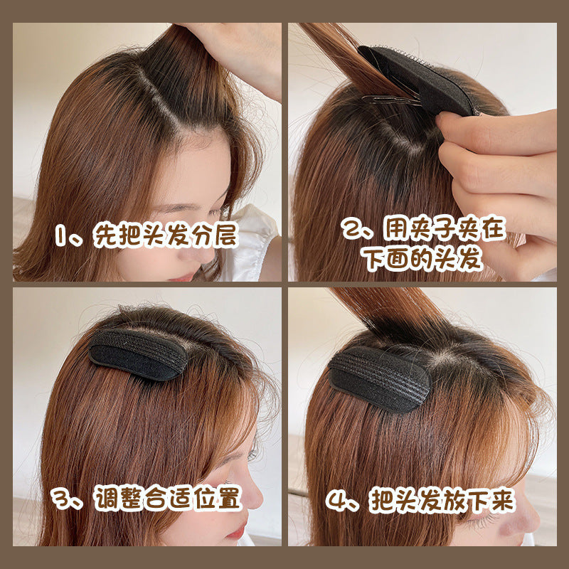 Hair fluffy artifact heightening cranial invisible hairpin hair pad head hair root bangs clip headdress pad hair clip - image 2