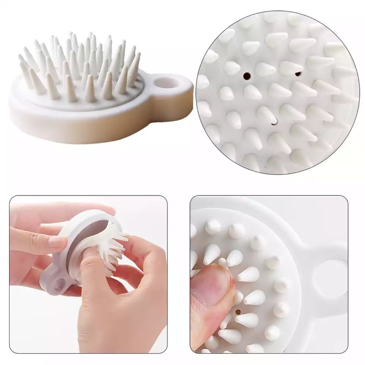 Silicone Shampoo Brush Shampoo Comb Massage Artifact Japanese Style Shampoo Comb Scalp Scratching Head Shampoo Massager - image 4