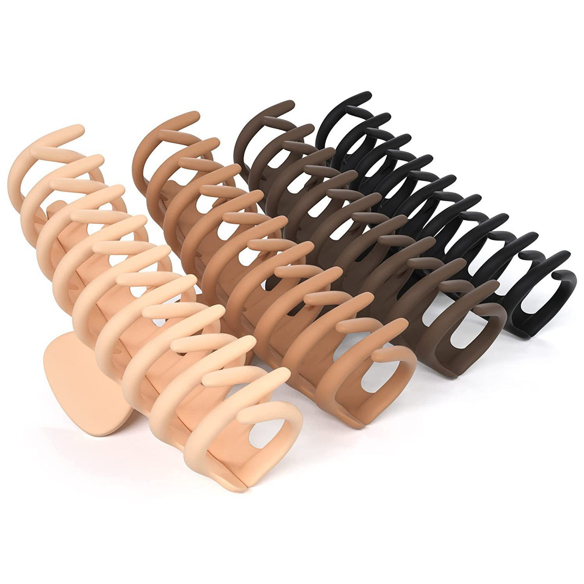 Amazon matte grip clip set large claw clip rubber paint hair clip banana clip makeup bath non-slip clip wholesale - image 3