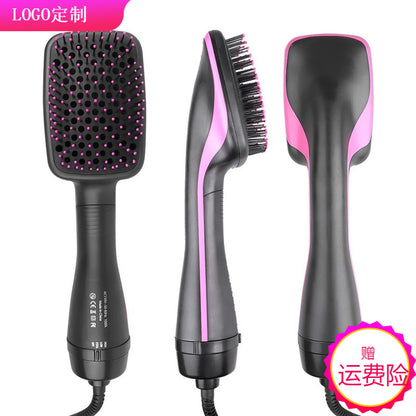 Amazon Two-In-One Hot Air Comb Multi-Function Hair Dryer Cross-Border Best-Selling Wet and Dry Lazy Curling Iron - image 2