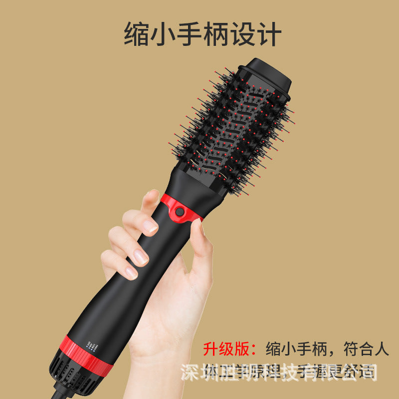 Cross-border multifunctional hot air comb double straight hair comb hair dryer straight roll dual-purpose lazy electric curling iron factory outlet - image 2