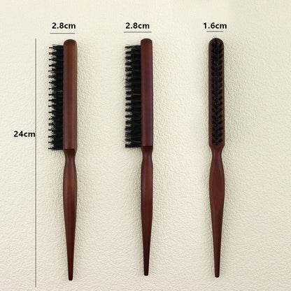 Cross-Border Boar Bristle Comb, Full Boar Bristle Comb, Three-Row Comb, Nylon Tooth Styling, Hair Comb, Hair Comb - image 2