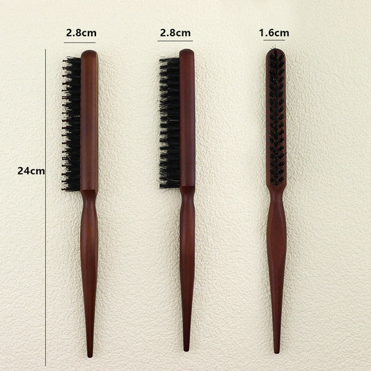 Cross-Border Boar Bristle Comb, Full Boar Bristle Comb, Three-Row Comb, Nylon Tooth Styling, Hair Comb, Hair Comb - image 2