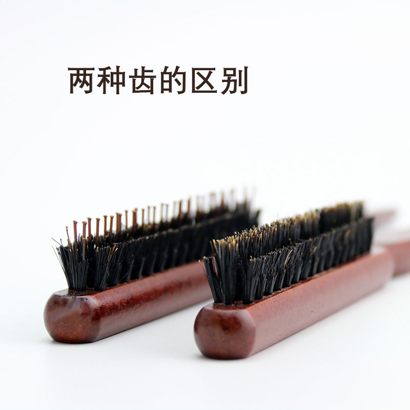 Cross-Border Boar Bristle Comb, Full Boar Bristle Comb, Three-Row Comb, Nylon Tooth Styling, Hair Comb, Hair Comb - image 3
