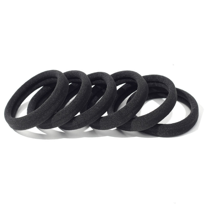 Single wholesale black hair rope hair ring female Korean version of high elastic hair rubber band high ponytail baby hair accessories - image 5