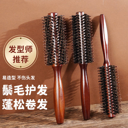 Factory in stock wholesale cost-effective cleaning curling comb bristle Lotus wood heat-resistant straight hair styling hairdressing comb - image 1