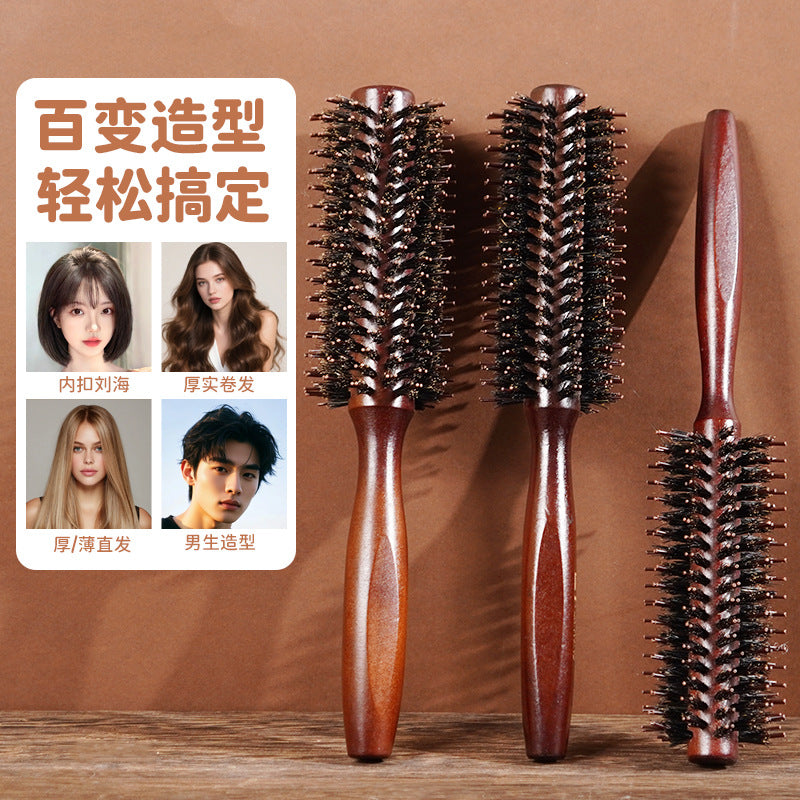 Factory in stock wholesale cost-effective cleaning curling comb bristle Lotus wood heat-resistant straight hair styling hairdressing comb - image 4