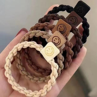 Wholesale price retail autumn and winter new twist braid hair rope hair ring High sense hair accessories high ponytail leather band women - image 1