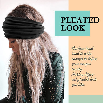 European and American New Women's 18cm Widened Hair Band Headband Yoga Elastic Hair Band Running Hair Band Sports Sweat-absorbent Head - image 4