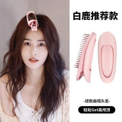 Zhao Rusi's Same-style Hair Root Fluffy Clip Hair Fluffy Artifact Bangs Curling Tube High Cranial forehead Hairpin Curling Rod - image 1