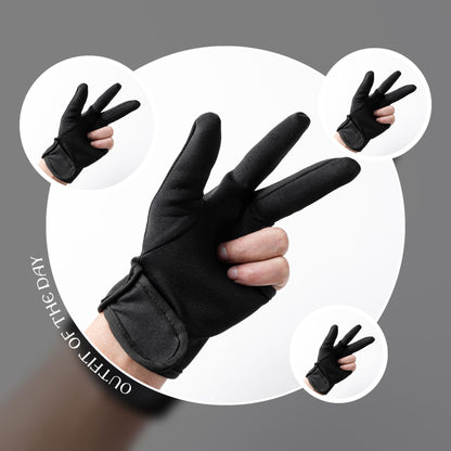 Three-Finger Anti-Scaling Gloves Heat-Insulated Perm Hair Salon Special Splint Curler Three-Finger High-Temperature Gloves - image 1