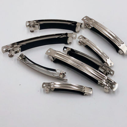 8/10cm with non-slip leather case spring clip ponytail clip hollow clip diy Net red bow headdress hairpin - image 3