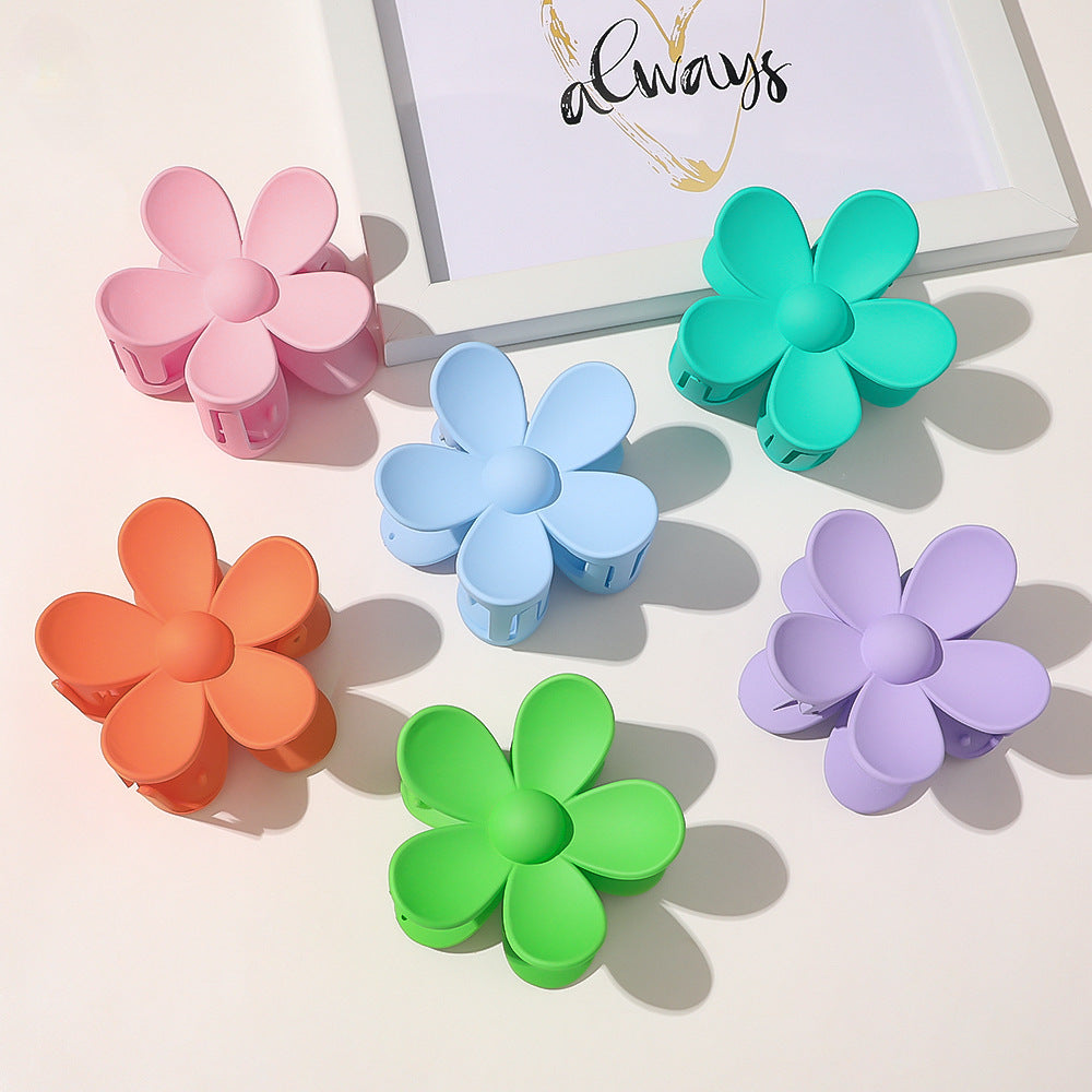 Qyue Spring and Summer Candy-Colored Hairpins Sweet Flower Grabber Hairpins Wholesale Fresh Hair Grabber Hairpins Hair Accessories - image 1