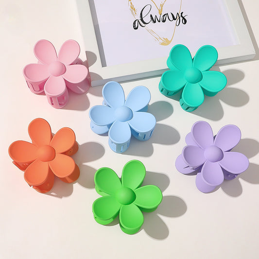 Qyue Spring and Summer Candy-Colored Hairpins Sweet Flower Grabber Hairpins Wholesale Fresh Hair Grabber Hairpins Hair Accessories - image 1
