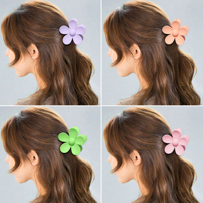 Qyue Spring and Summer Candy-Colored Hairpins Sweet Flower Grabber Hairpins Wholesale Fresh Hair Grabber Hairpins Hair Accessories - image 3