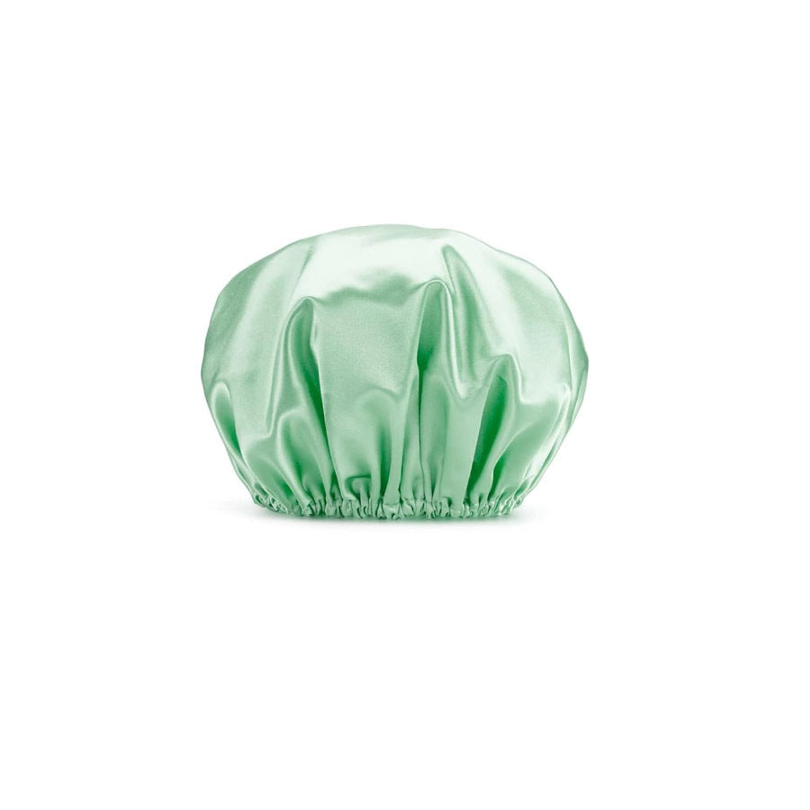 Amazon Double-Layer Nightcap Satin Hat Shower Cap Women's Hair Cap Hair Care Mulberry Silk Round Cap Hair Care Cap Home Hair Mask - image 4