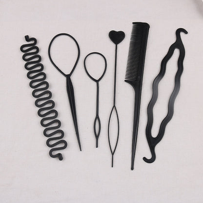 Cross-border hair accessories hair tools invisible hair curler suit lazy balls hair flower Brace shape hair pulling pin - image 1