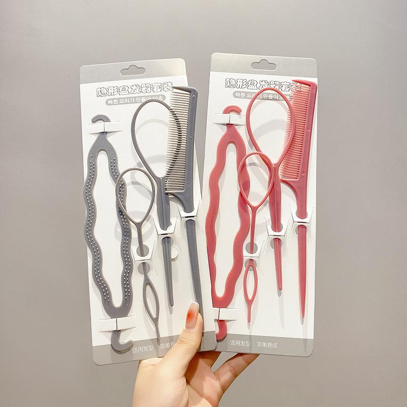 Children's Hair Braiding Tool Coil Hair Styling Artifact Pull Hair Needle Girls' Braid Hair Tie Wear Hair Pull-out Hair Tie Set - image 4
