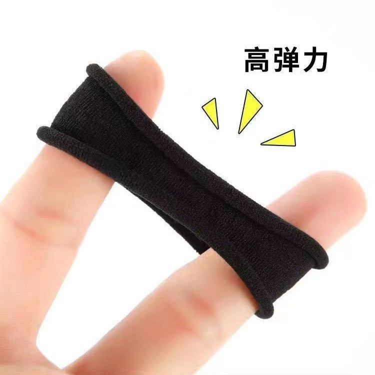 4cm Black Head Rope Seamless Towel Ring Hair Tie Leather Cover Black High Elastic Rubber Band - image 4