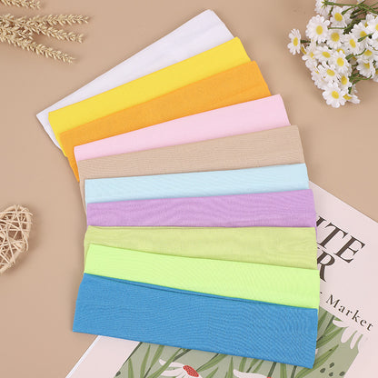 Solid Color Elastic Hair Band Women Wash Hair Band Simple Narrow Edge Sports Yoga Headband Wholesale - image 3