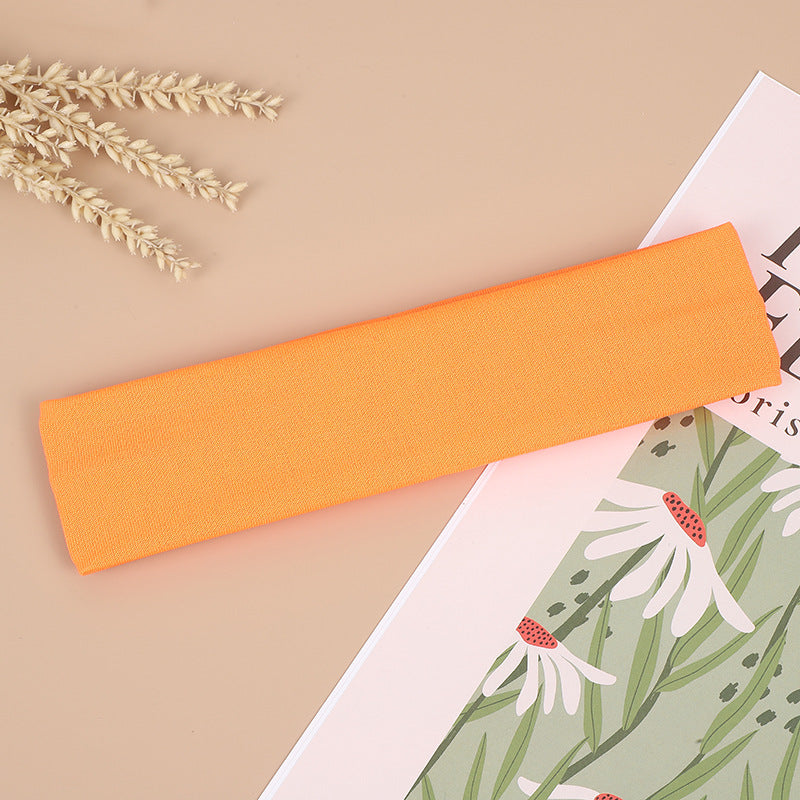 Solid Color Elastic Hair Band Women Wash Hair Band Simple Narrow Edge Sports Yoga Headband Wholesale - image 4