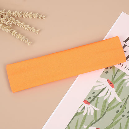 Solid Color Elastic Hair Band Women Wash Hair Band Simple Narrow Edge Sports Yoga Headband Wholesale - image 4