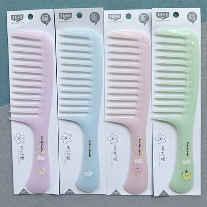 23cm large wide tooth perm comb cooked glue durable not easy to break cartoon printing comb home cute hair comb - image 1