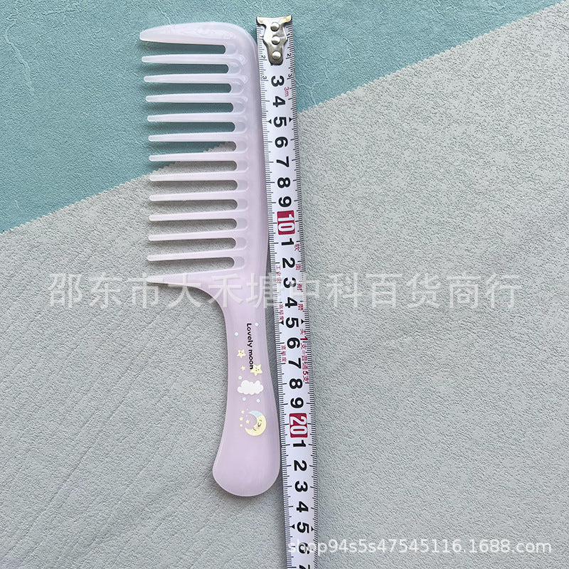 23cm large wide tooth perm comb cooked glue durable not easy to break cartoon printing comb home cute hair comb - image 4
