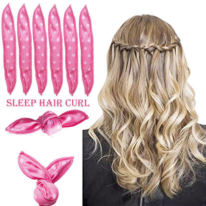 New Polka-Dot Hair Curling Pear Blossom Head Curling Creative Sponge Dry Hair Sleep Curling Iron Lazy Magic Curling Iron - image 1