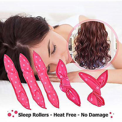 New Polka-Dot Hair Curling Pear Blossom Head Curling Creative Sponge Dry Hair Sleep Curling Iron Lazy Magic Curling Iron - image 3