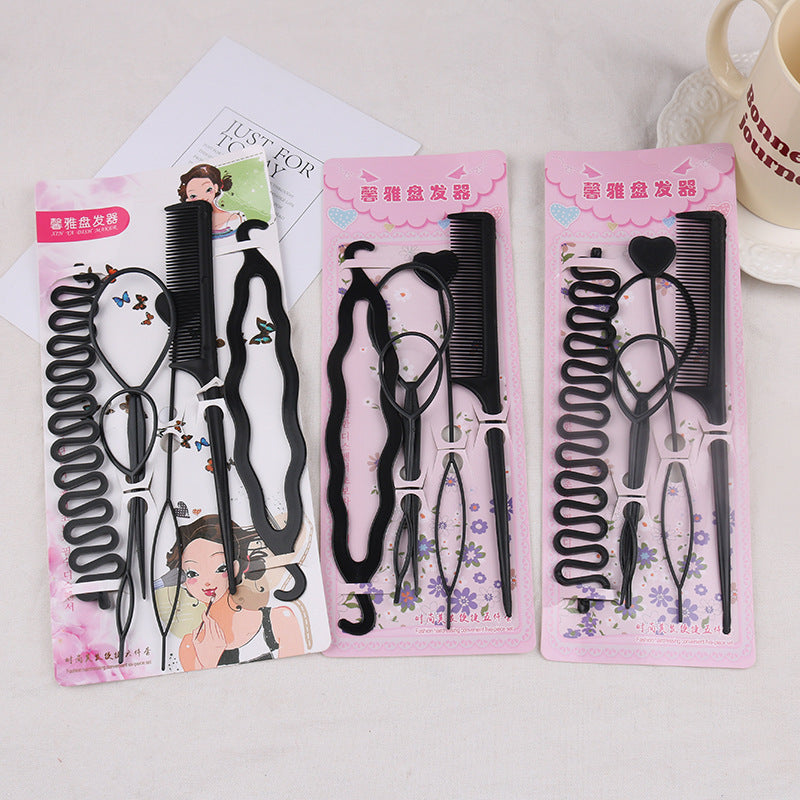 Cross-border hair accessories hair tools invisible hair curler suit lazy balls hair flower Brace shape hair pulling pin - image 1