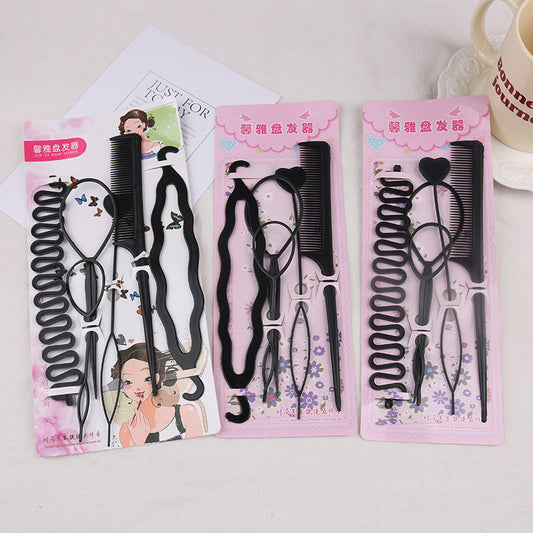 Cross-border hair accessories hair tools invisible hair curler suit lazy balls hair flower Brace shape hair pulling pin - image 1