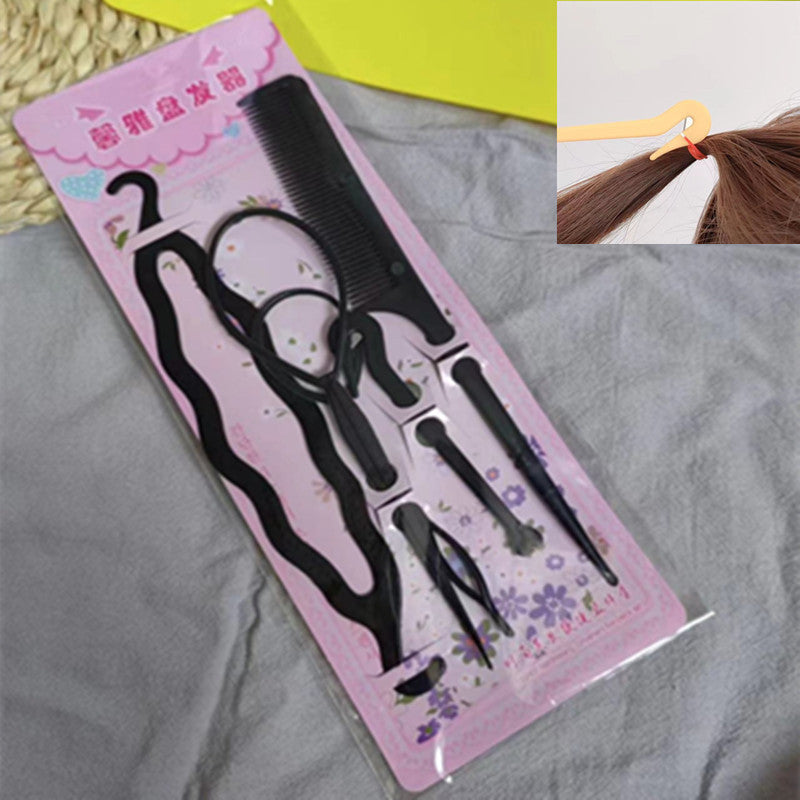 Cross-border hair accessories hair tools invisible hair curler suit lazy balls hair flower Brace shape hair pulling pin - image 4