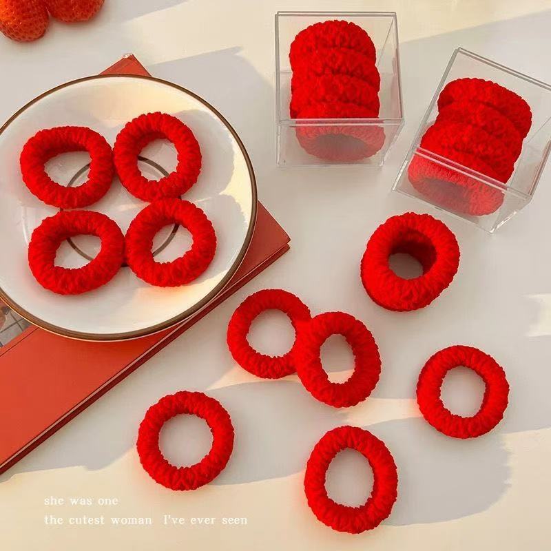 Ins Towel Ring for Women, High Elasticity, Seamless Hair Tie, Durable High Ponytail Hair Rope, Bun Hair Rope, Hair Accessory, Fluffy - image 4