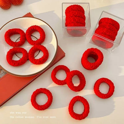 Ins Towel Ring for Women, High Elasticity, Seamless Hair Tie, Durable High Ponytail Hair Rope, Bun Hair Rope, Hair Accessory, Fluffy - image 4