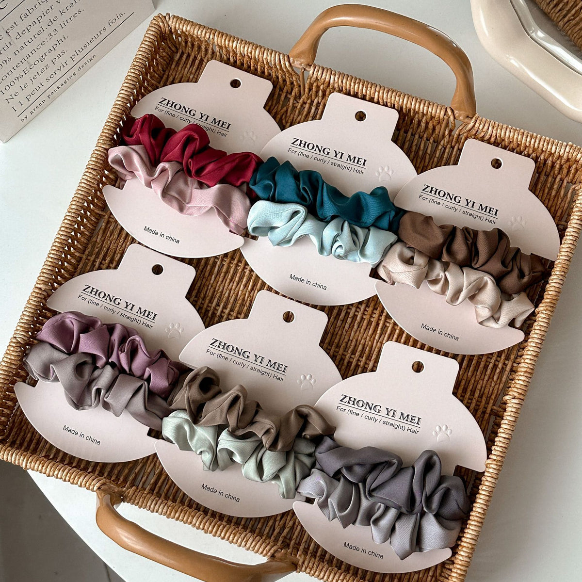 Pack of 2 High-End Large Intestine Rings, Silk Small Intestine Hair Rings, Korean Sweet and Simple Hair Accessories, Rubber Bands and Rubber Bands - image 3