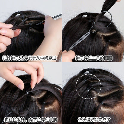 Universal updo hair pulling pin children's hair remover hair pin girls' hair braiding artifact lazy hair tie braids tool - image 3