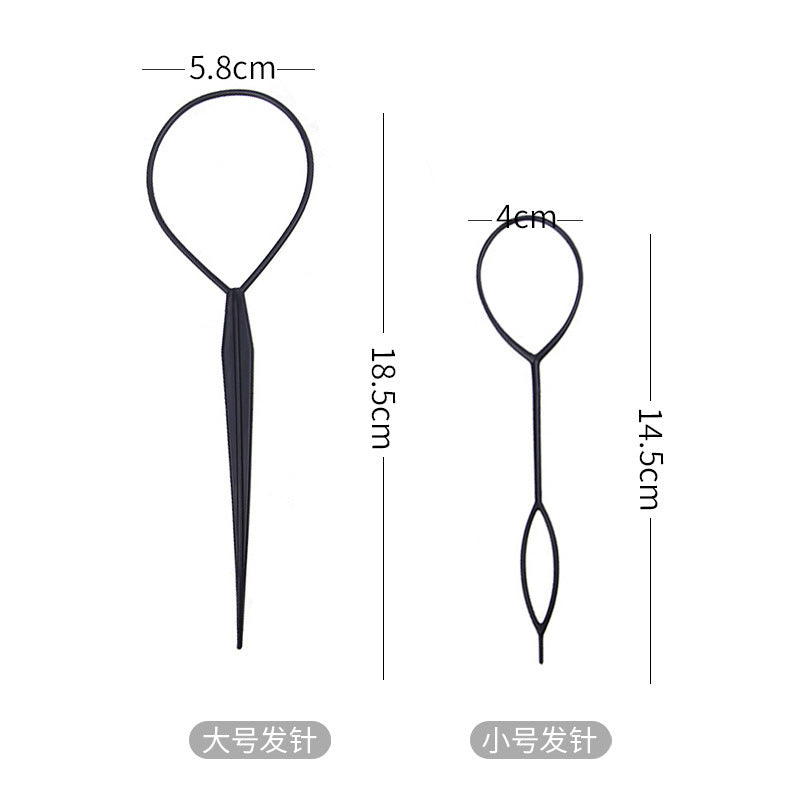 Universal updo hair pulling pin children's hair remover hair pin girls' hair braiding artifact lazy hair tie braids tool - image 4