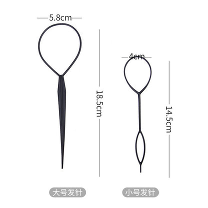 Universal updo hair pulling pin children's hair remover hair pin girls' hair braiding artifact lazy hair tie braids tool - image 4