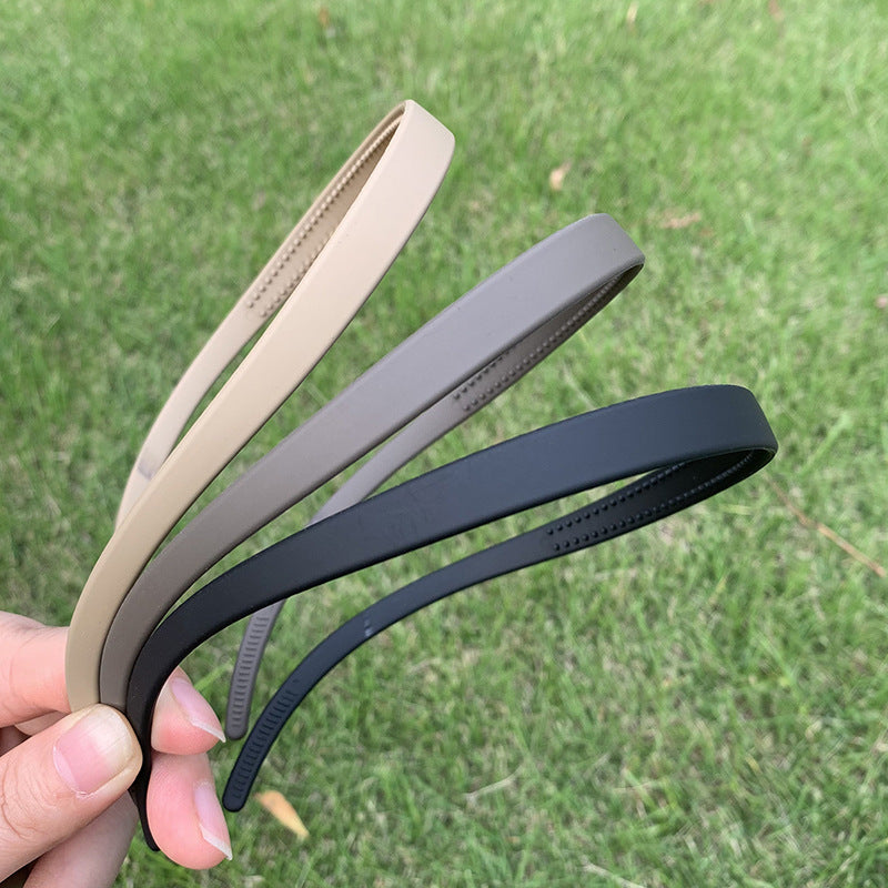 South Korea personality non-slip toothed PC headband cross-border solid color U-shaped design headband durable elastic high hair accessories - image 3