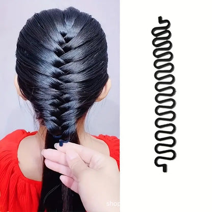 Factory wholesale centipede braid hair braiding artifact suit hair curler set hair tools lazy hair style - image 3