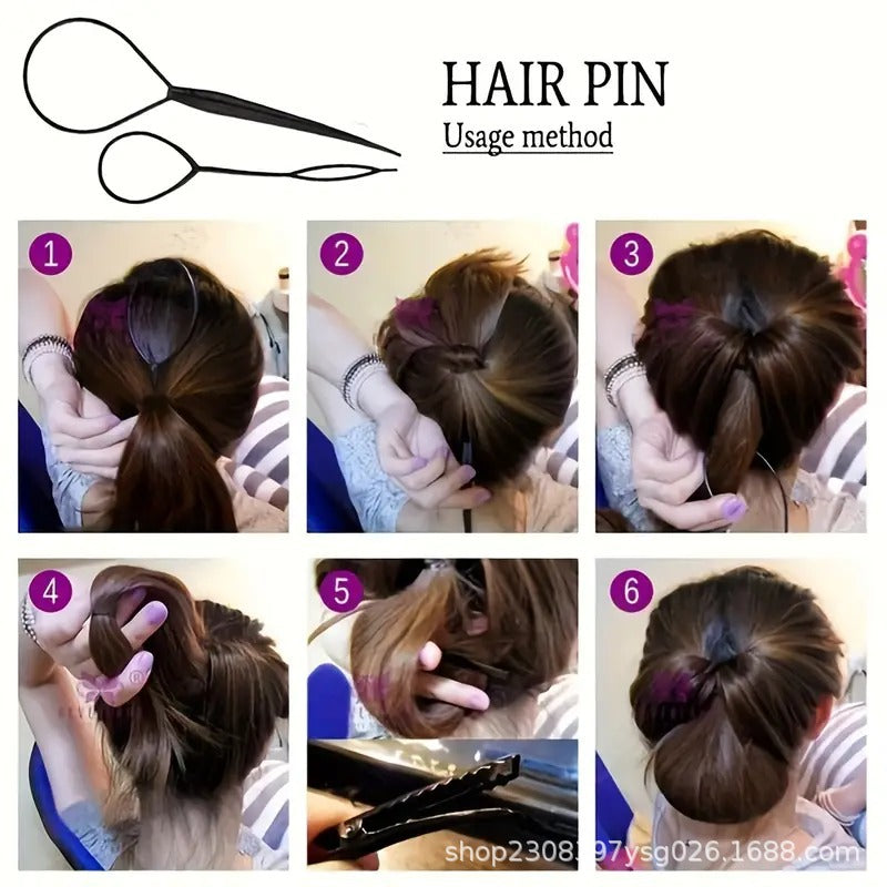 Factory wholesale centipede braid hair braiding artifact suit hair curler set hair tools lazy hair style - image 4